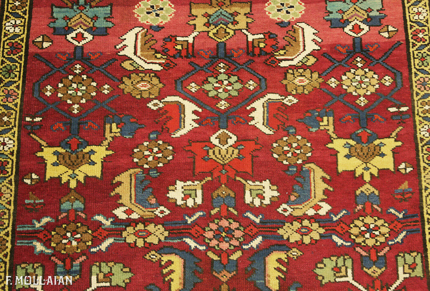 Hand-Knotted Antique Caucasian Karabakh (Qarabag) Long Runner Carpet n°:36743003